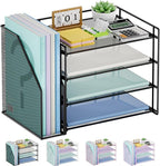 Marbrasse Desk Organizer and Accessories，4-Tier Paper Letter Tray Organizer by Marbrasse