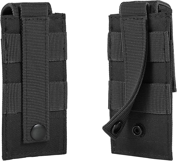 Tactical Single/Double Pistol Mag Pouch Outdoor Molle Open-Top Magazine Pouch - Image 3
