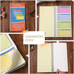 Fullhawl 1 Pcs Spiral Bound Phone Message Book 5-1/2" x 11" 2 Part Colorful - Image 5