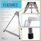 U.S. Art Supply 15" High Aluminum Tabletop Display Easel - Image 3