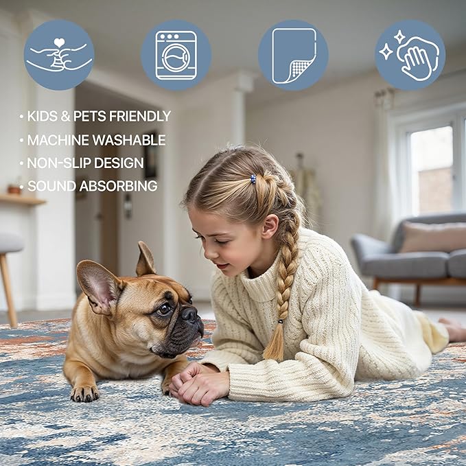 GENIMO Washable Rugs 8x10 Area Rugs - Image 6
