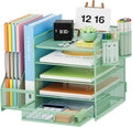 Marbrasse Desk Organizer with File Holder, 5-Tier Paper Letter Tray Organizer