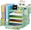 Marbrasse Desk Organizer with File Holder, 5-Tier Paper Letter Tray Organizer by Marbrasse