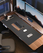 Leather Desk Pad Protector- 48" x 17" Office Desk Mat, Non-Slip PU Leather - Image 6
