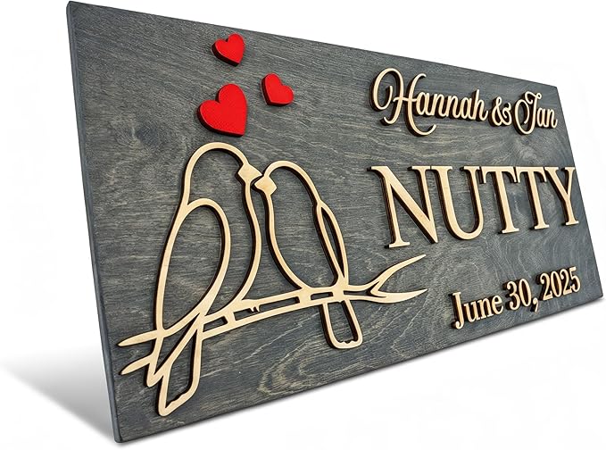 Custom Family Name Sign | Personalized Wooden Wedding Gift | Rustic Last Name by WoodHarmonyUS
