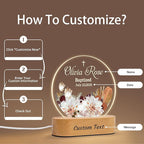 7GEEFT Personalized Baby Gifts for Kids, Custom Flower Acrylic Sign Plaque - Image 4