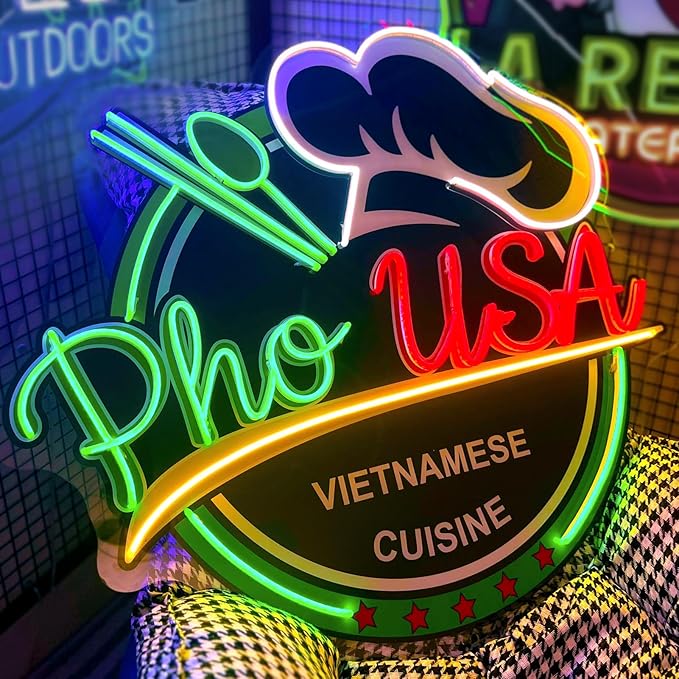 Custom Neon Sign Logo, Personalized LED Shop Name Logo Sign - Image 2