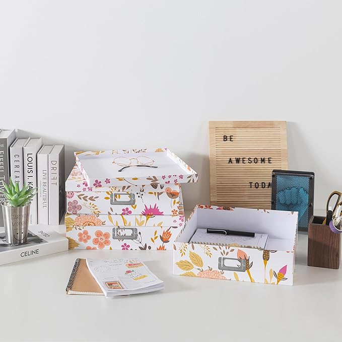 Soul & Lane Floral Collage Decorative Cardboard Boxes - Image 5