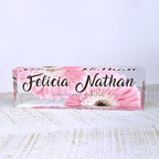 Artblox Personalized Office Desk Name Plate and Business Card Holder | Clear - Image 7