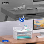 Samstar 3 Tier White Letter Tray Paper Organizer - Image 5