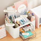 Marbrasse Pen Organizer with 2 Drawer, Desk Organizers and Accessories with 5 - Image 2