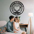 Personalized Valentines Day Metal Wall Sign, Custom Infinity Heart Love Couple - Image 3