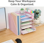 Gugsey Desk Organizer, 5-Tier Paper Letter Tray Organizer - Image 5
