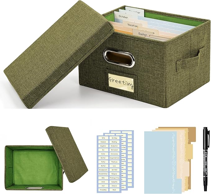 Remowith Greeting Card Organizer and Storage Box by Remowith