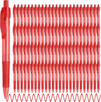 deegtran Pens Bulk, 100 Pack No Bleed Red Ink Click Pens by DEEGTRANPENS