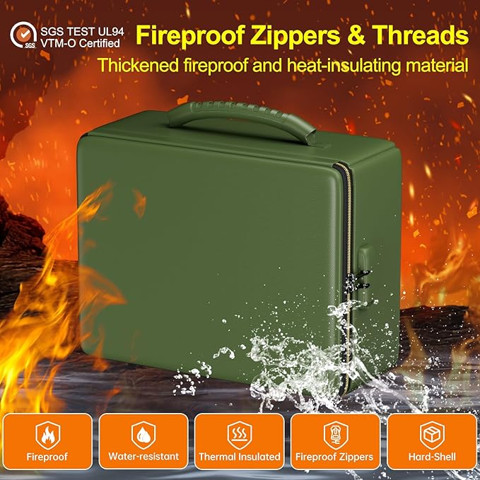ENGPOW Fireproof Document Box, Hard Fireproof Box - Image 3