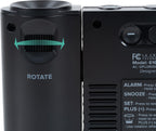 la crosse technology 616-41667-int black atomic projection alarm, side view