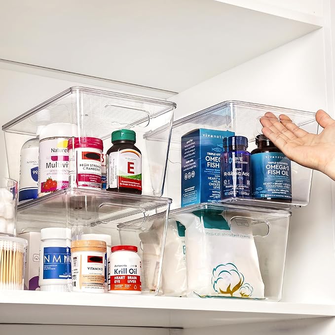 Vtopmart 6 Pack Clear Stackable Storage Bins - Image 6