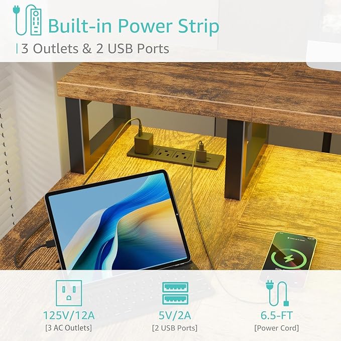 Lufeiya L Shaped Gaming Desk - Image 6