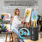 AFMAT Electric Pencil Sharpener, Fully Automatic Pencil Sharpener, Auto in & Out - Image 6