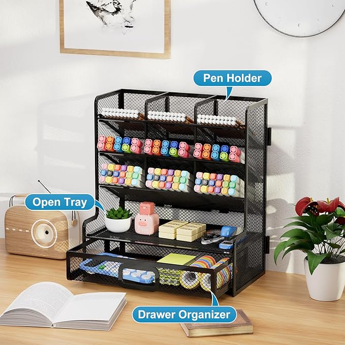 Marbrasse Larger Mesh Desk Organizer - Image 3