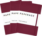 PAPERAGE Lined Journal Notebook, 3 Pack, 160 Pages, Medium 5.6 in x 8 in by PAPERAGE