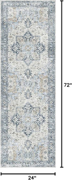 GENIMO Runner Rug 2x6, Machine Washable Runners, Non Slip Vintage Hallway - Image 2