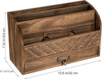 VERGOODR Solid Wooden Desk Drawer Organizer Desktop File Sorter, Desktop Mail - Image 5