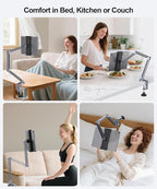 YICOSUN Tablet Arm Mount with Super Grip, Adjustable Foldable Holder & Heavy - Image 6