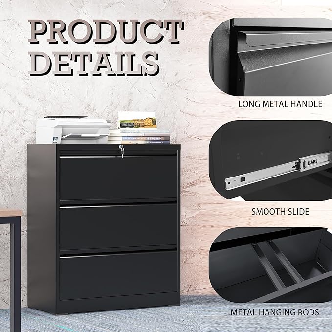 mysteeldepot 3 Drawer Lateral File Cabinet - Image 4