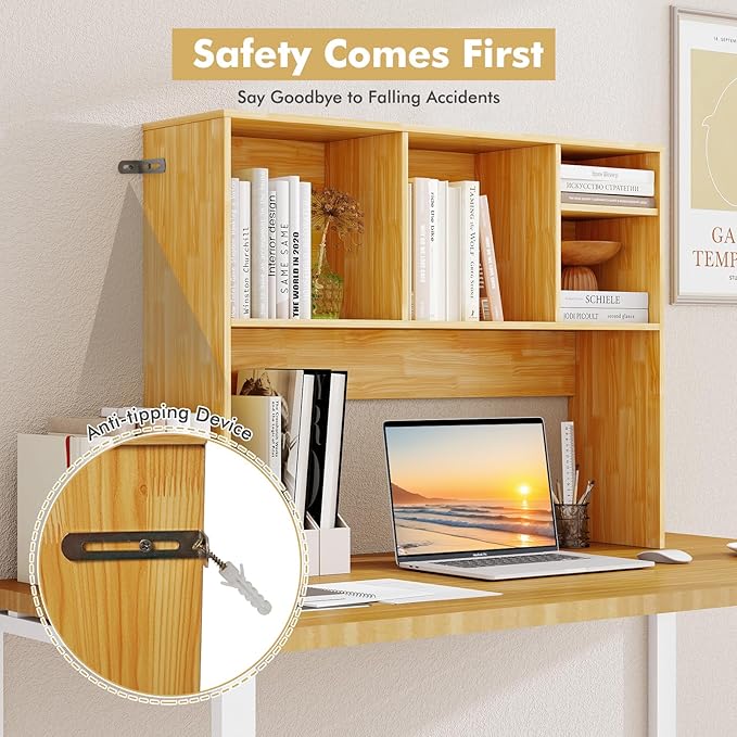 Tangkula Desktop Bookshelf, Countertop Storage Hutch - Image 7