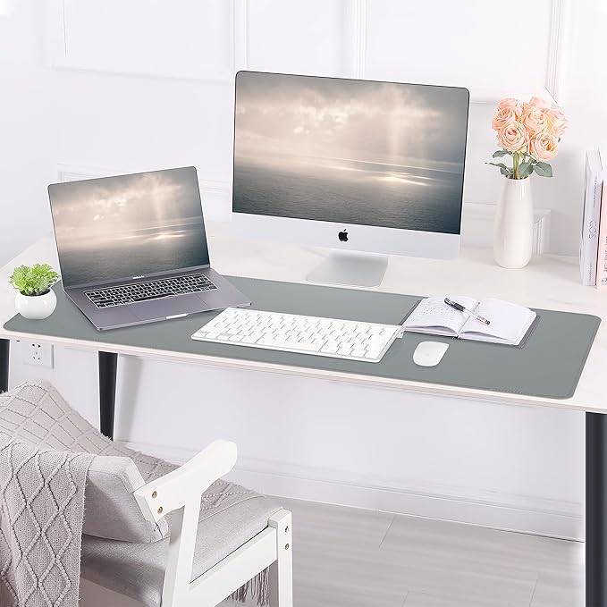 Leather Desk pad Protector, Mouse pad, Non-Slip Office Desk Mat, Waterproof - Image 6