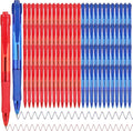 deegtran Pens Bulk, 100 Pack No Bleed Blue & Red Ink Click Pens by DEEGTRANPENS