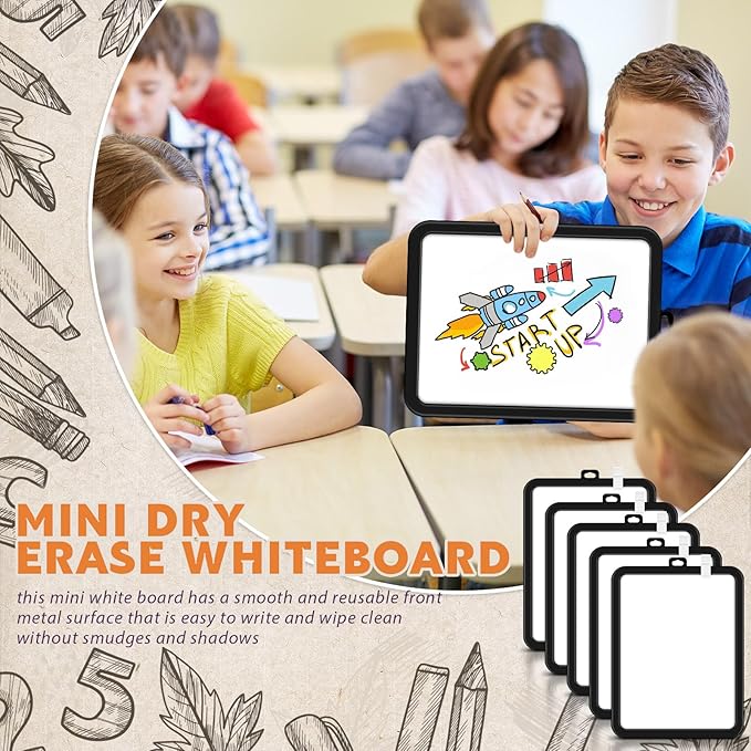 Outus 10 Pcs Dry Erase Mini White Boards Bulk 8.5 x 11'' Small Magnetic - Image 6