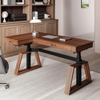 EUREKA ERGONOMIC L Shaped Desk 63", Solid Walnut Wood Top, Executive Standing - Image 7