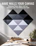 PebblingQ Felt Wall Tiles Bulletin Board, Modular Decorative Panels - Image 6