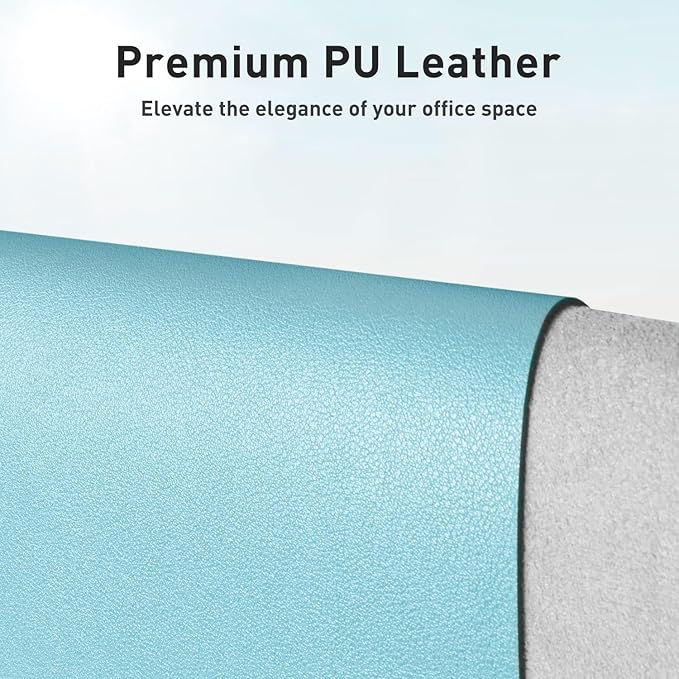 Aothia Faux Leather Desk Mat – Large Mouse Pad, Non-Slip PU Leather Blotter - Image 2