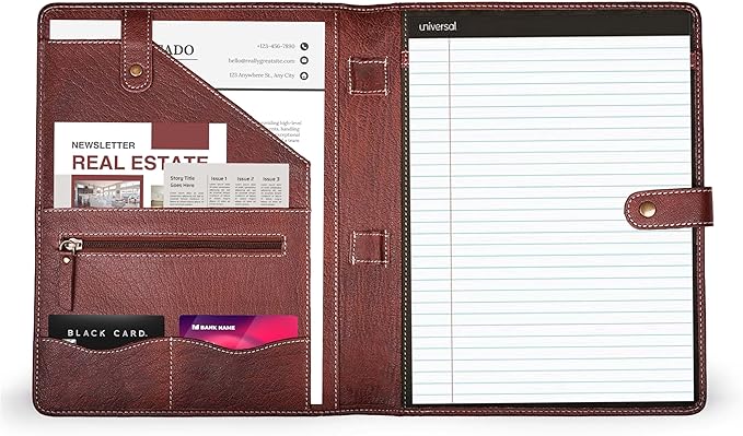Leather Village Leather Portfolio Organizer - Image 3