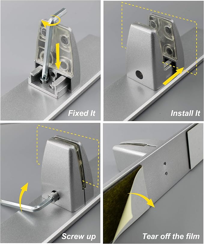 Sneeze Guard Clamp Bracket 4 Pcs Shield Base - Image 3