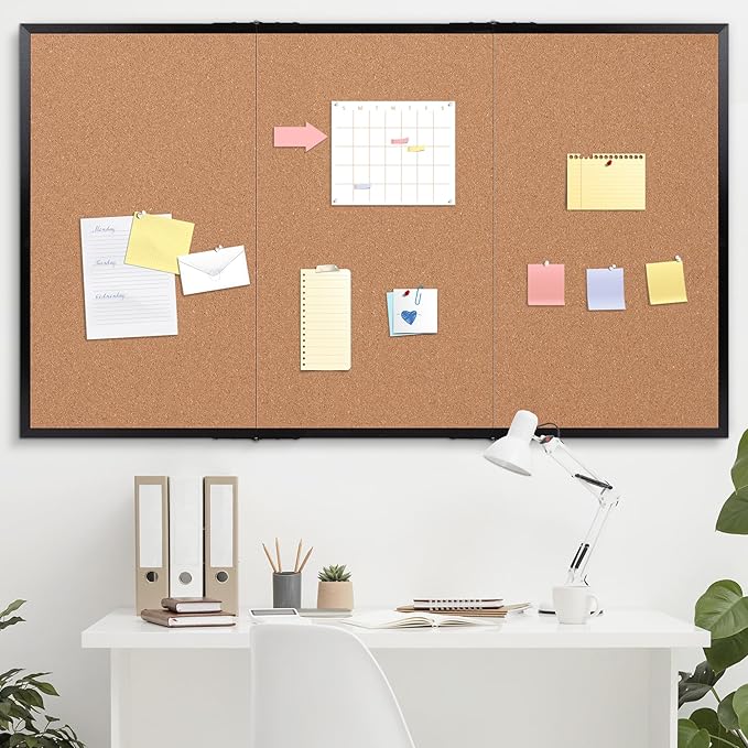 Board2by Extra Large Cork Bulletin Board 96" X 48", Foldable Notice Pin Board - Image 8