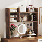 Tangkula Desktop Bookshelf for Computer Up to 32”, 37” Countertop Storage Hutch - Image 5