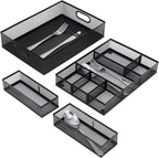 neudeco desk drawer organizer, 4 pack metal mesh, view 9