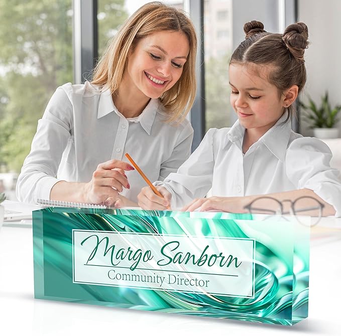 Personalized Name Plate for Desk Custom Acrylic Desk Name Plate Custom Employee - Image 3