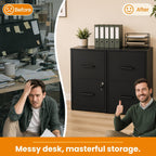 2 drawer file cabinet with lock, metal vertical, view 9