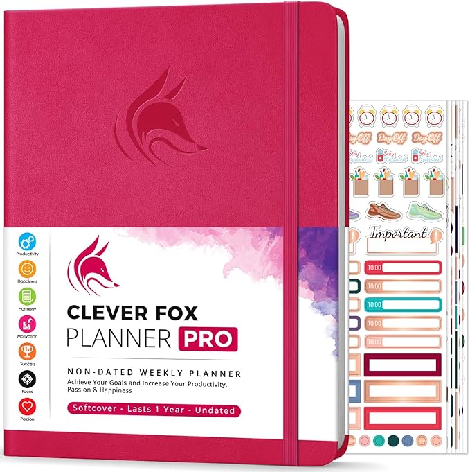 Clever Fox Planner PRO – Weekly & Monthly Life Planner to Increase Productivity by CleverFox