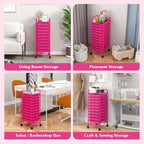 Giantex 10-Drawer Storage Cart w/Universal Wheel, Rolling Cart w/Handle - Image 7