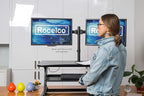 Rocelco 37.5" Deluxe Height Adjustable Standing Desk Converter - Image 2