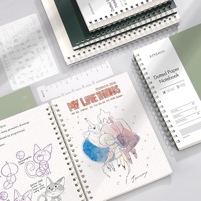 EMSHOI B5 Spiral Dotted Notebook - Image 7