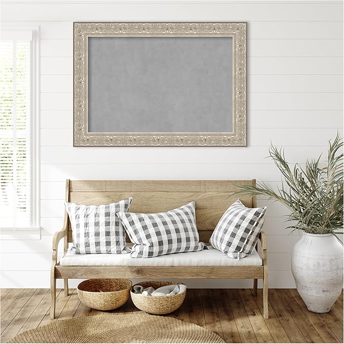 Amanti Art Silver Framed Magnetic Board 31x43 Large Vision Board - Image 6