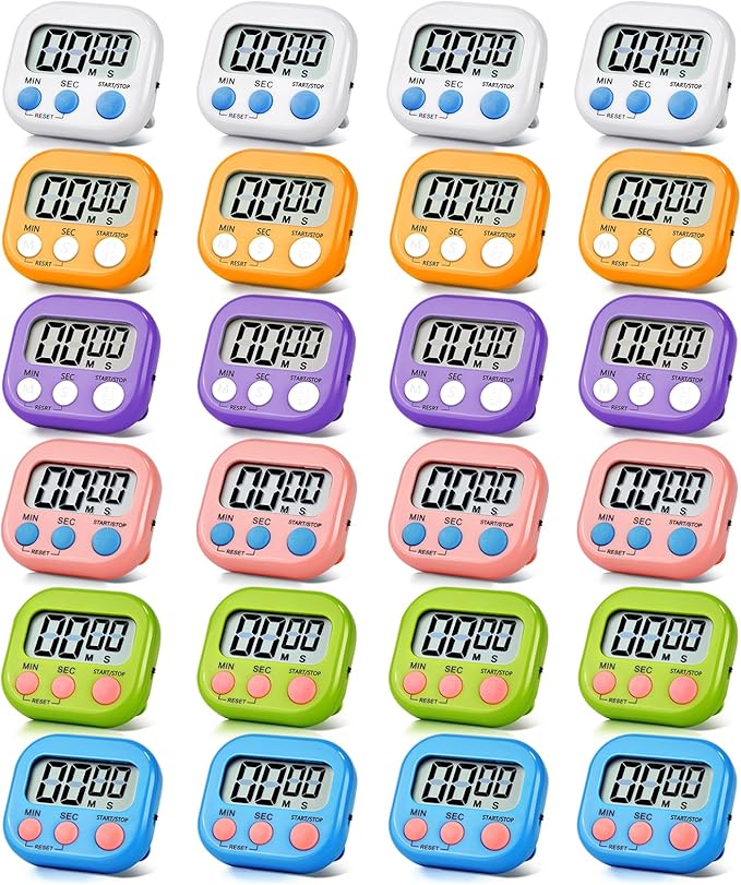 24 Pack Digital Kitchen Timer Magnetic Digital Timer by Unknown